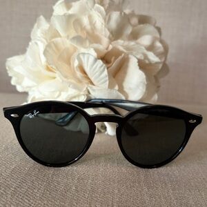 Ray-Ban RB2180 in Black with Gray Round Lens 49MM Sunglasses